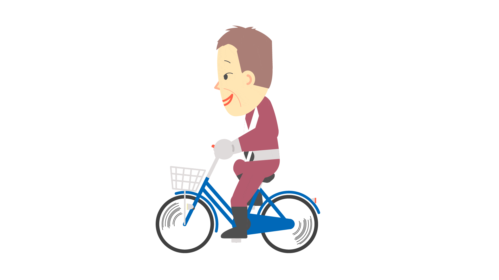 自転車に乗っているキャラクター
